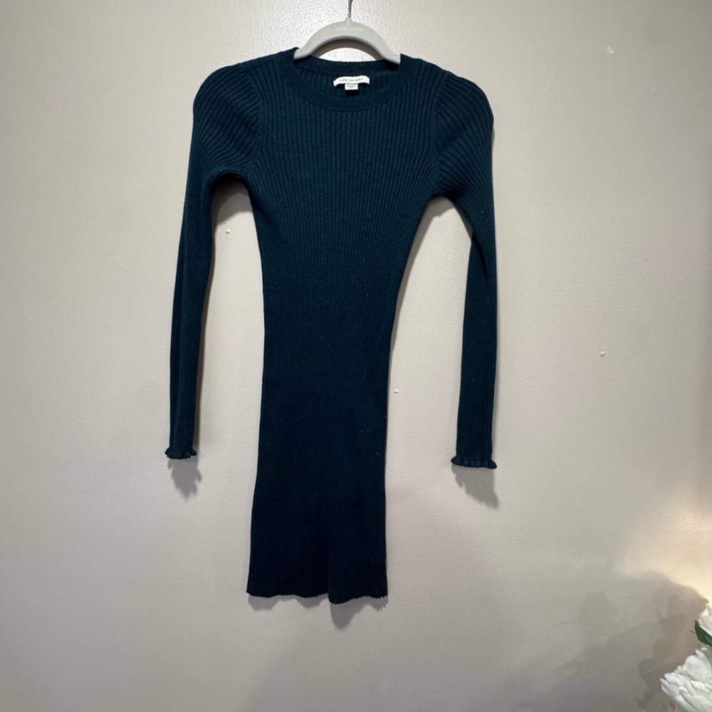 American Eagle Outfitters Dark Teal Long Sleeve Dress